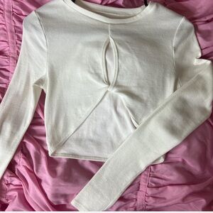 Cropped cross long sleeve